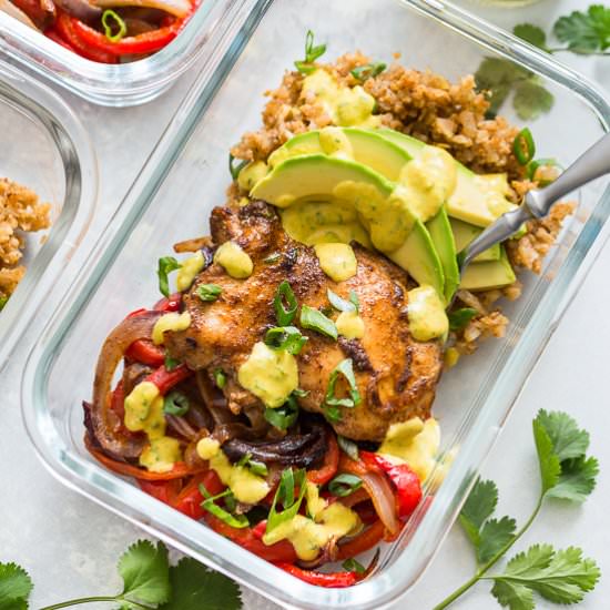 Sheet Pan Fajita Meal Prep