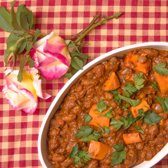 Baked Beans with Sweet Potatoes