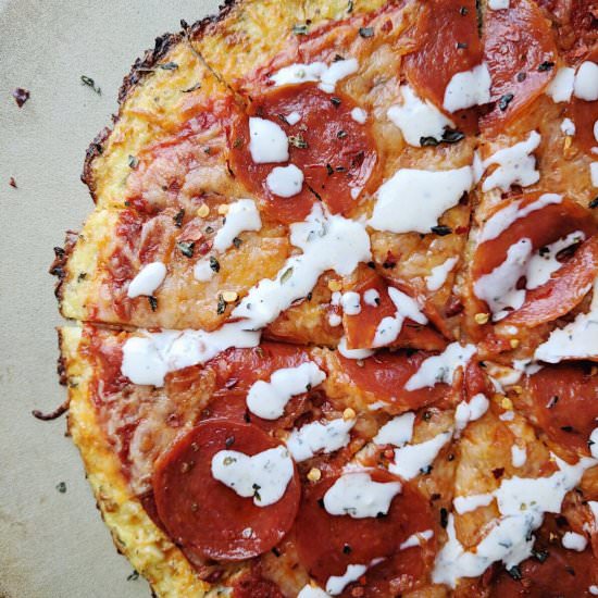 Easy Cauliflower Crust Pizza