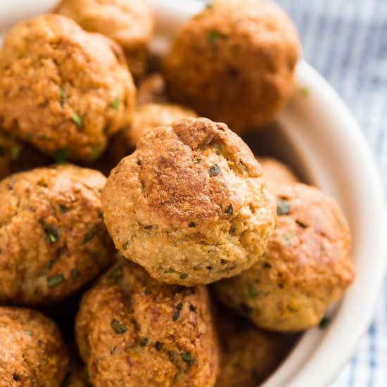 Greek Baked Turkey Meatballs