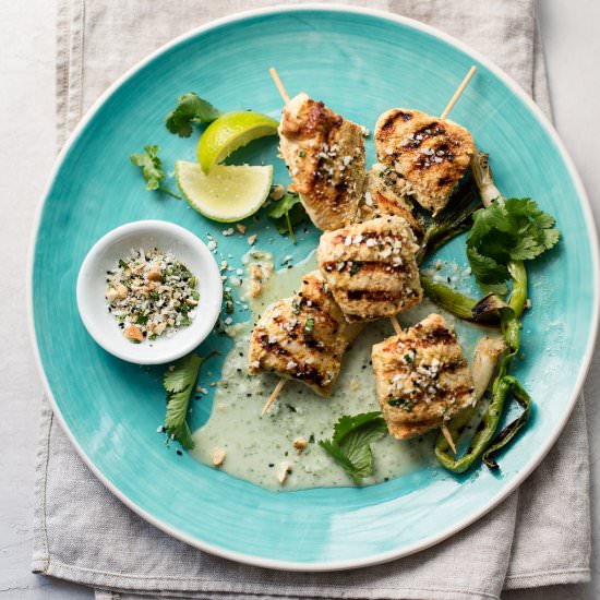 Coconut Lime Chicken Skewers