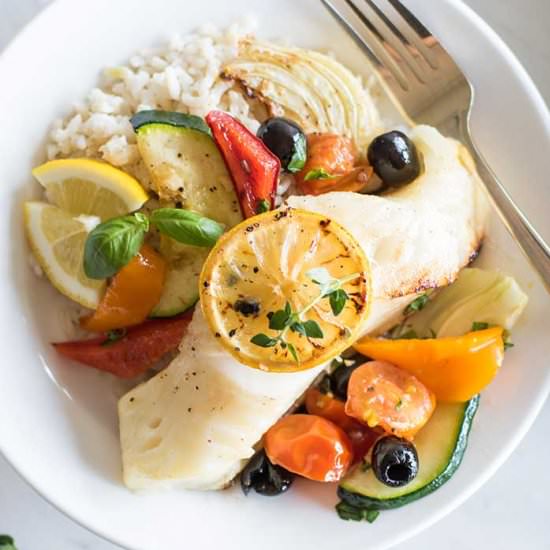 Mediterranean Baked Cod