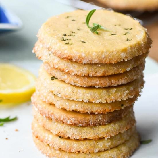 Lemon Rosemary Butter Cookies