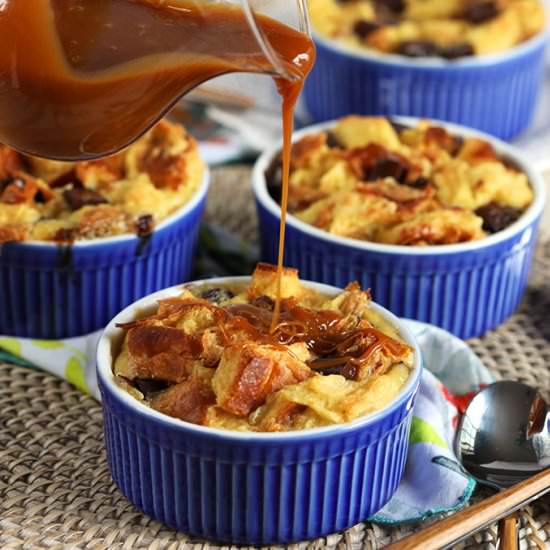 Brioche Chocolate Chunk Bread Pudding