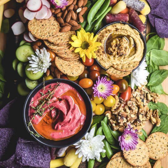 Hummus & Veggies Mezze Board