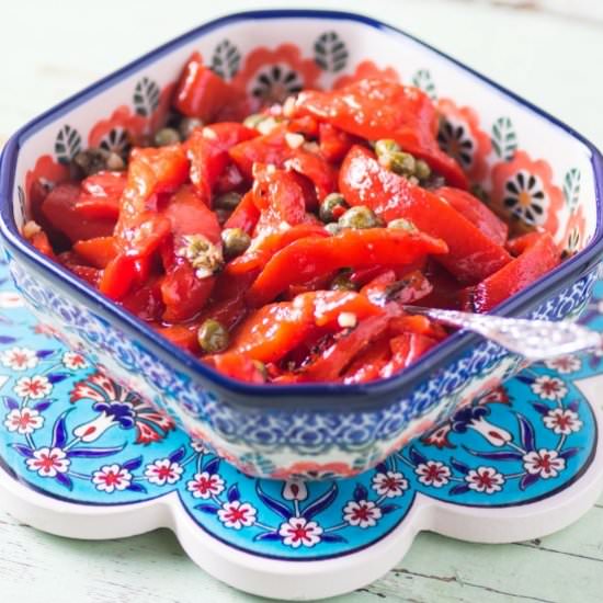 Marinated Roasted Red Peppers