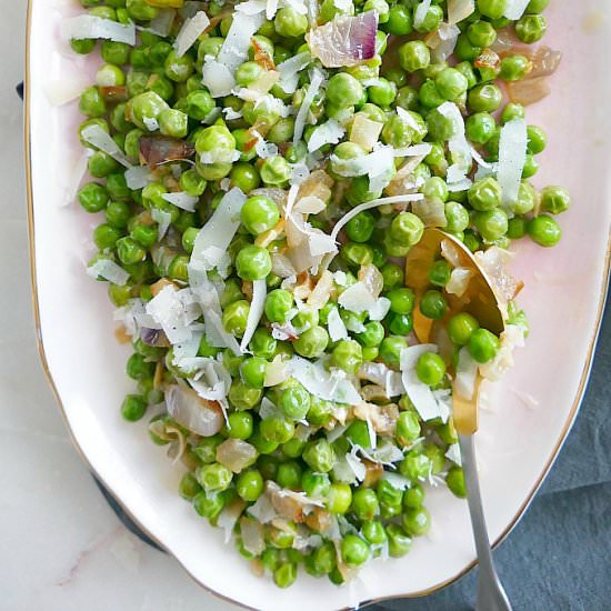 Parmesan Peas and Shallots