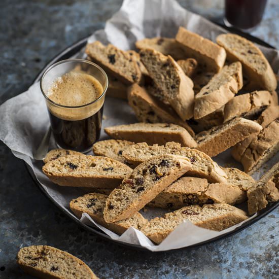 hot cross bun biscotti