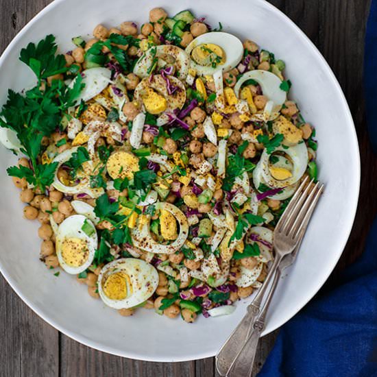 Mediterranean Chickpea Egg Salad