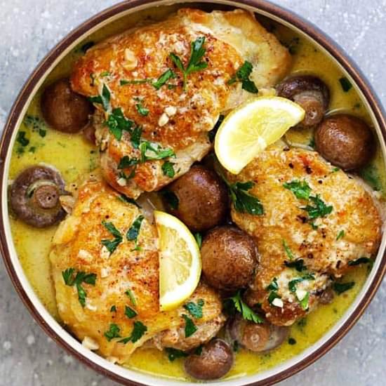 Creamy Garlic Mushroom Chicken
