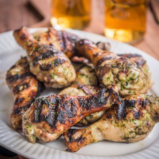 Grilled Lime and Herb Beer Chicken