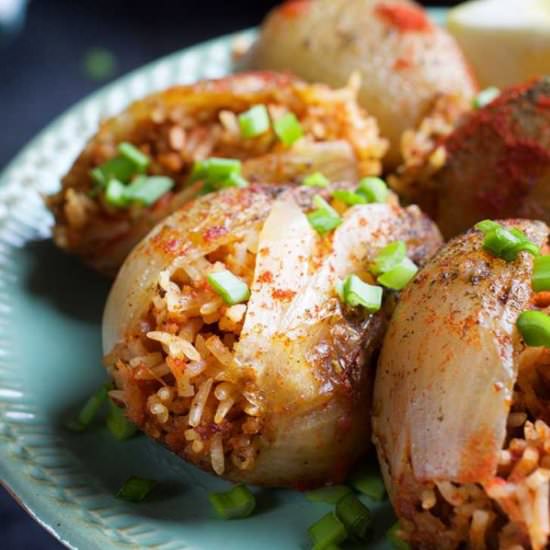 Roasted Stuffed Onions