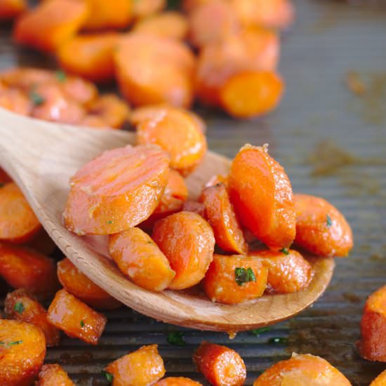 Maple Dijon Roasted Carrots
