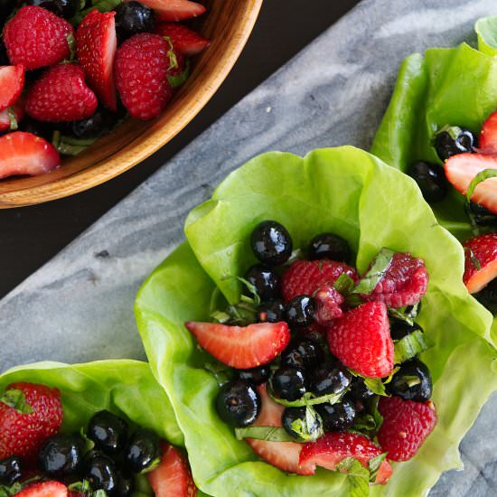 Mixed Berry Lettuce Cups