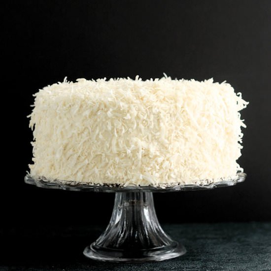 Snow White Coconut Layer Cake