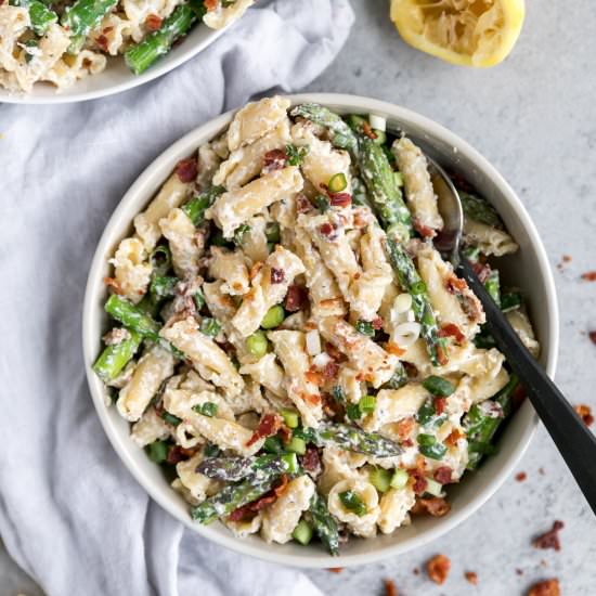 Lemon Ricotta Asparagus Pasta Salad