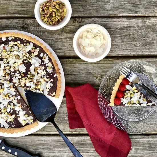 Coconut-Chocolate Almond Tart