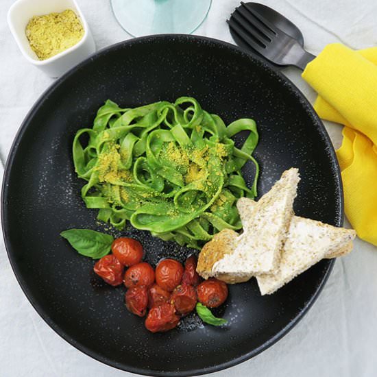 Quicky Spinach Basil Pasta Sauce
