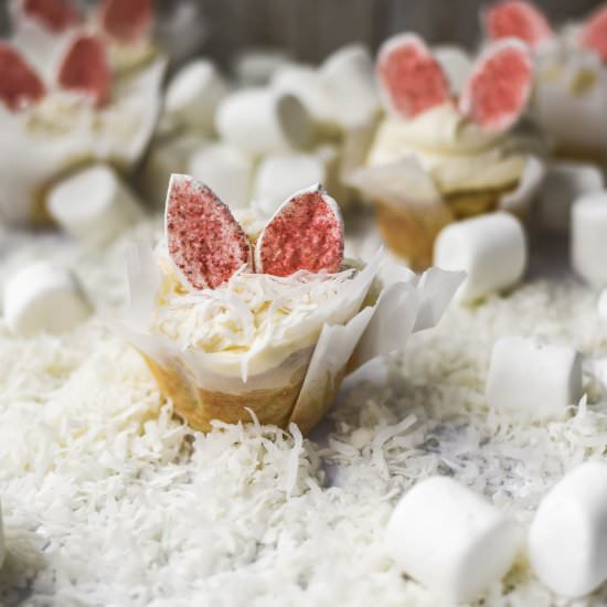 Coconut Vanilla Bunny Cupcakes