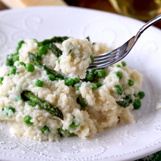 Parmesan, Pea & Asparagus Risotto