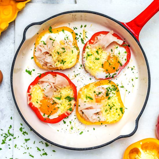 Ham Egg Pepper Rings