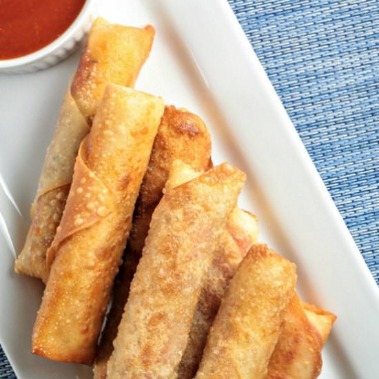 Pepperoni Pizza Egg Rolls