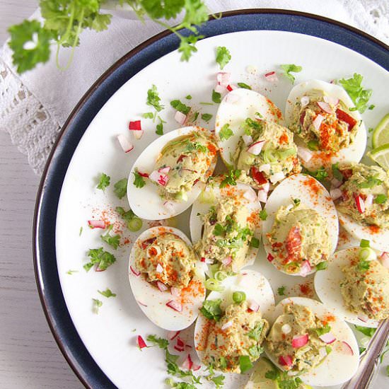 Deviled Eggs with Avocado Filling