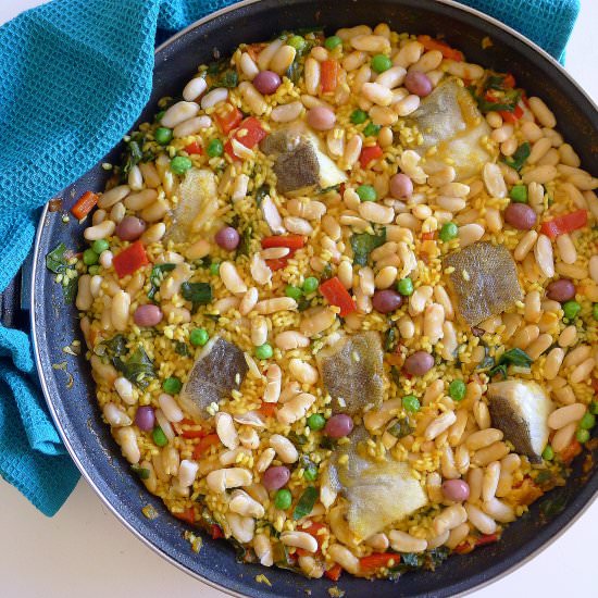 Rice with Cod and “Cobblestones”
