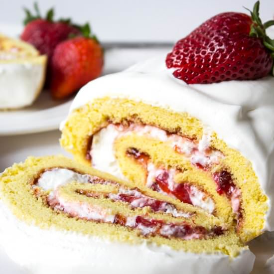 Strawberry Roll Cake