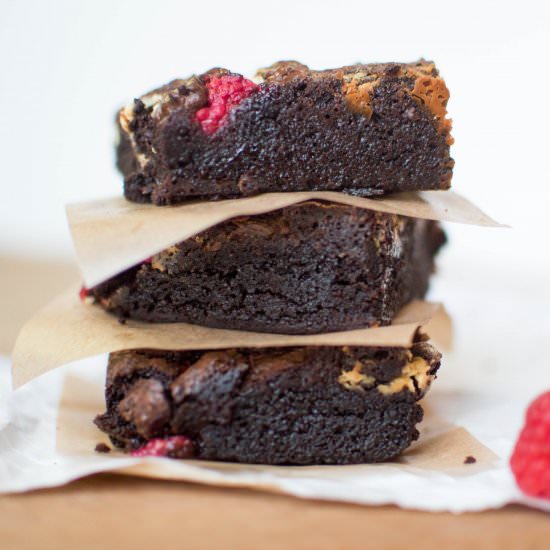 Raspberry &White Chocolate Brownies