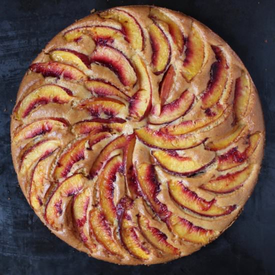 Peach and Almond Olive Oil Cake