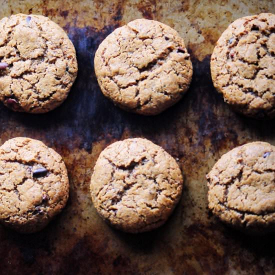 GF Peanut Butter Cacao Nib Cookies