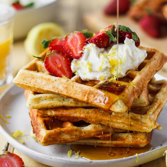 Lemon Poppy Seed Waffles