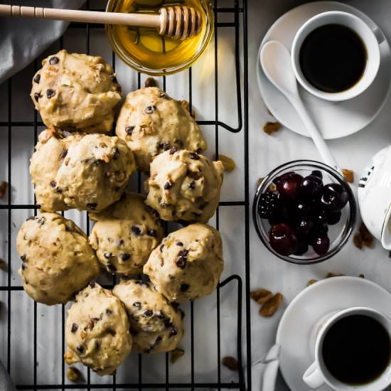 chocolate walnut banana scones