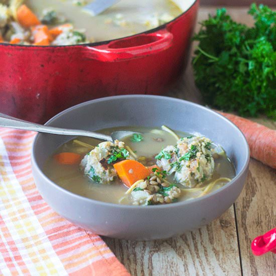 Iraqi Lentil Soup with Meatballs