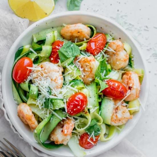 Healthy Shrimp Scampi with Zucchini
