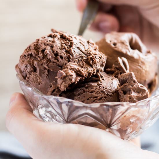 No-Churn Double Chocolate Ice Cream