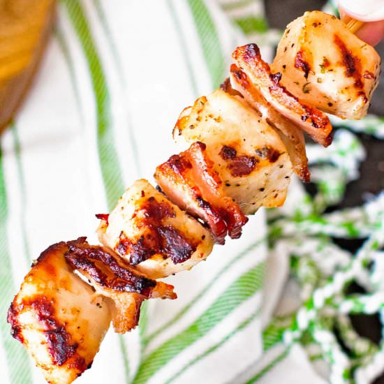 Bacon Ranch Chicken Kabobs
