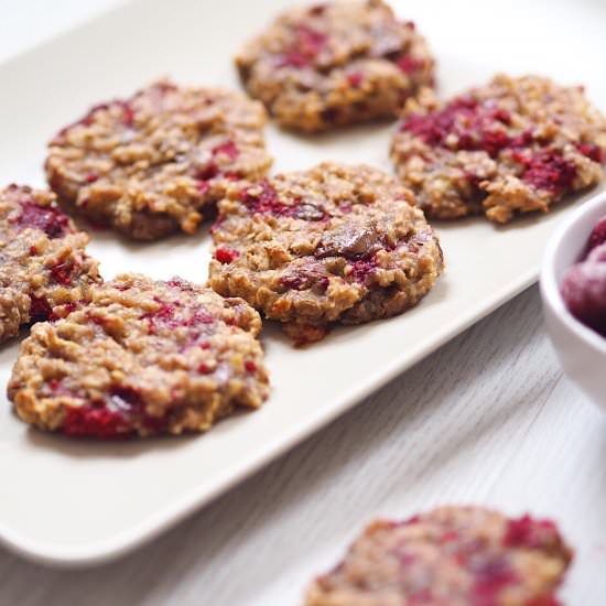 Raspberry Dark Chocolate Cookies