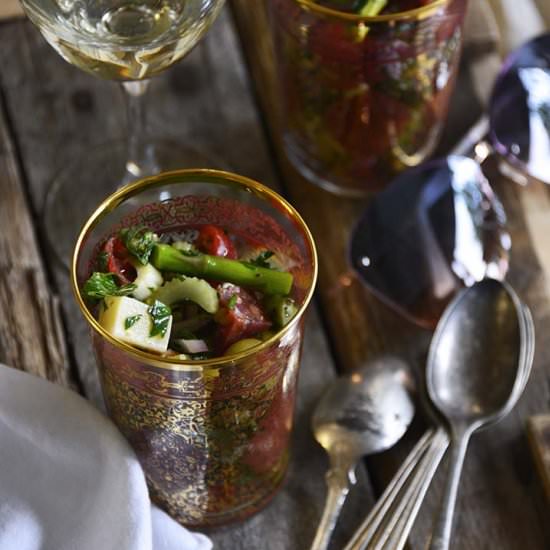 Roasted Asparagus Antipasta Salad