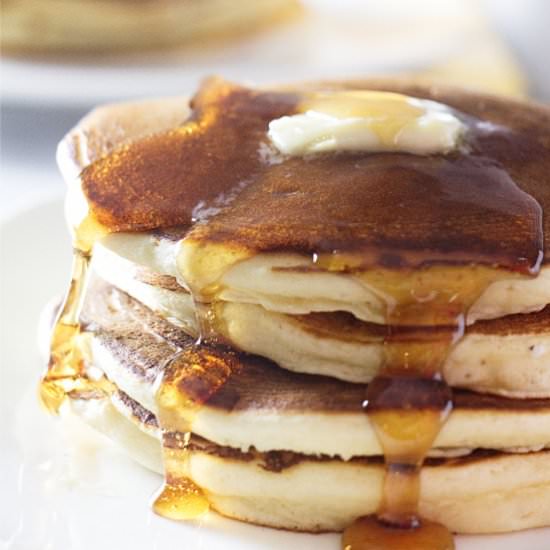 Sourdough ricotta pancakes
