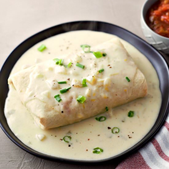 Chimichangas with Green Chili Sauce