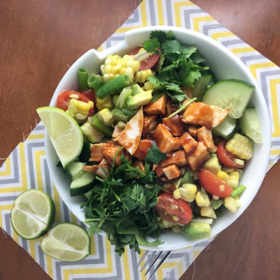 BBQ Chicken Salad and Dressing