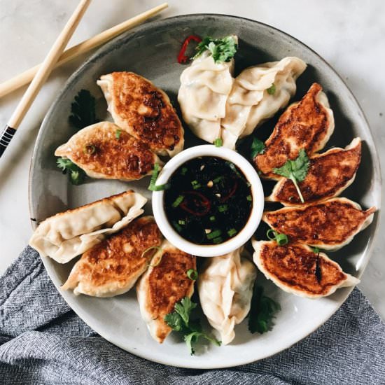 Tofu and Spinach Potstickers