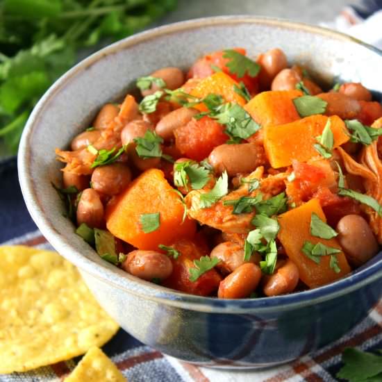 chicken and butternut squash chili