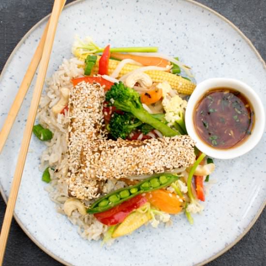 Crispy Sesame Tofu [vegan]