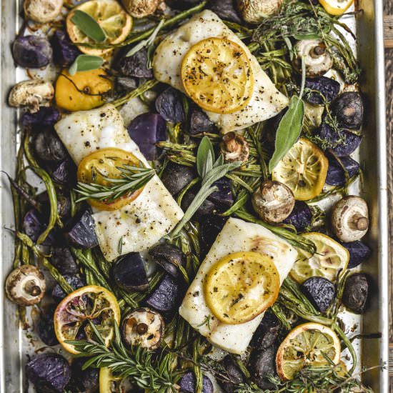 Roasted Potatoes & Cod Sheet Pan