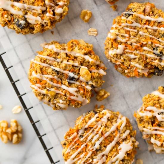 Carrot Cookies with Orange Icing