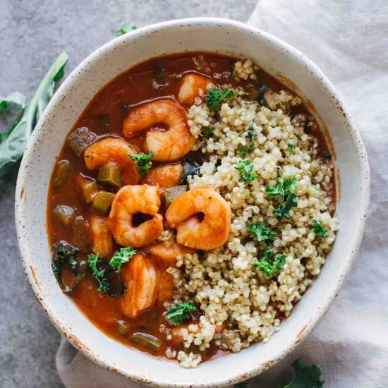Healthy Cajun Shrimp Gumbo