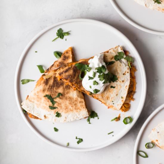 Roasted Sweet Potato Quesadillas